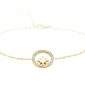 Bracelet étoile nacre et cercle oxydes de zirconium en acier inoxydable doré
