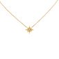 Collier étoile polaire oxydes de zirconium en acier inoxydable doré