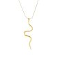 Collier pendentif serpent en acier inoxydable doré