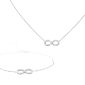 Bracelet signe infini oxydes de zirconium en acier inoxydable argenté