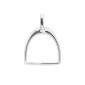 Pendentif étrier en acier inoxydable argenté - 14mm