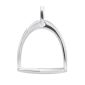 Pendentif étrier en acier inoxydable argenté - 20mm
