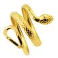 Bague ajustable serpent en acier inoxydable doré