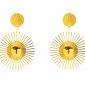 Boucles d'oreilles soleil bohème en acier inoxydable doré