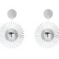 Boucles d'oreilles soleil bohème en acier inoxydable argenté