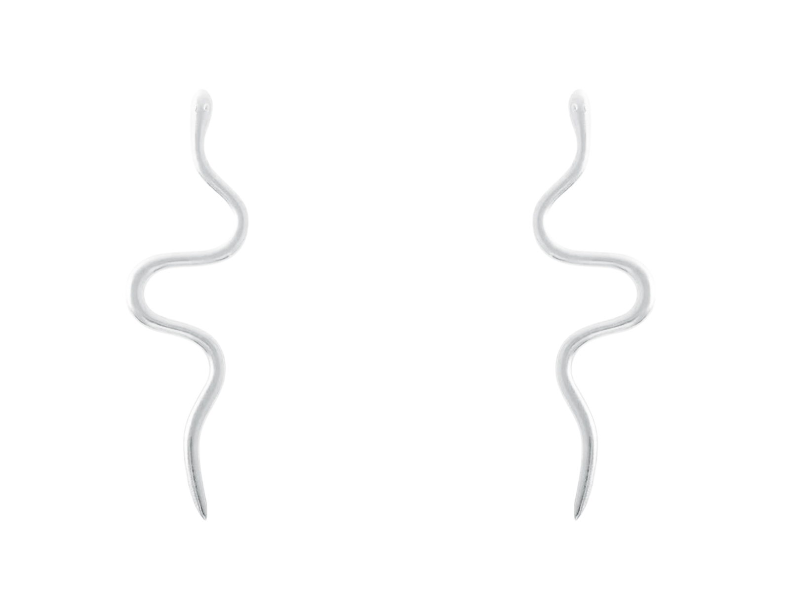 Boucles d'oreilles serpent en acier inoxydable argenté