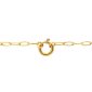 Chaîne de cheville maille XL avec fermoir à breloques en acier inoxydable doré