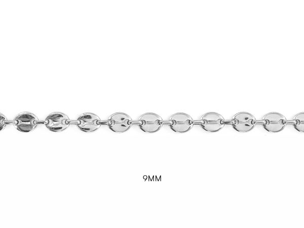 Bracelet maille grain de café en acier inoxydable