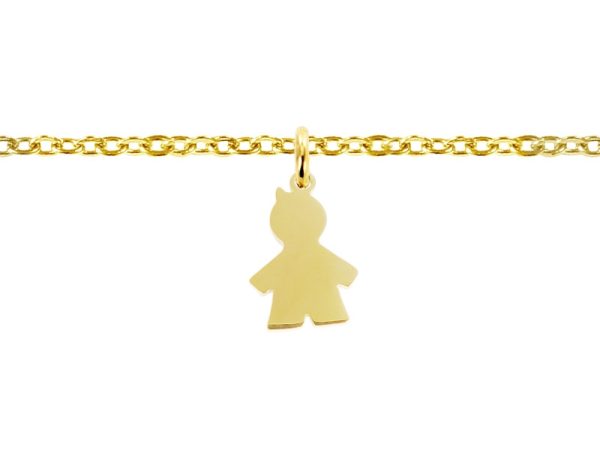 Bracelet petit garçon acier doré à personnaliser
