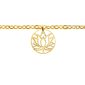 Chaine de cheville fleur de lotus acier Doré