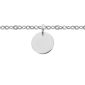 Chaine de cheville petite médaille acier à personnaliser