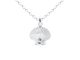 Collier coquillage en acier inoxydable argenté