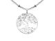 Collier maille boule alternée en acier et grand arbre de vie 20mm