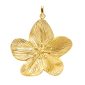 Pendentif fleur en acier inoxydable doré