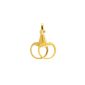 Pendentif mors en acier inoxydable doré