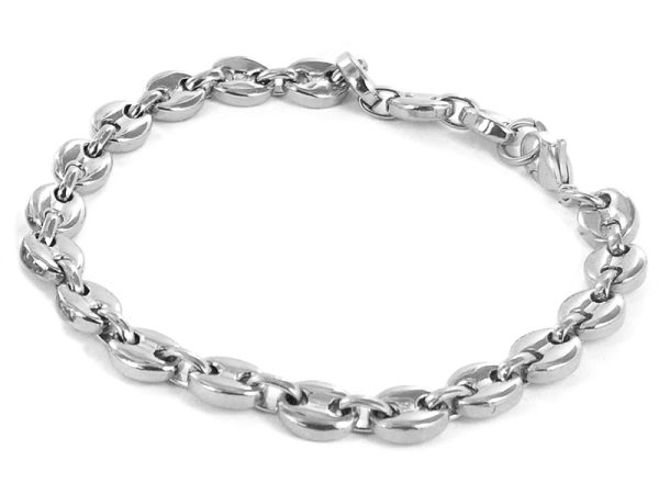 Bracelet maille grain de café en acier inoxydable