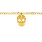 Chaîne de cheville agrémentée d'une pampille tête de mort en acier inoxydable doré