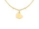 Collier maille boule alternée petit coeur acier doré à personnaliser