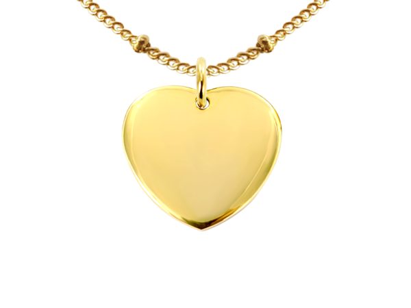 Collier maille boule alternée coeur à personnaliser