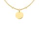 Collier maille boule alternée petite médaille à personnaliser