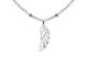 Collier maille boule alternée aile d'ange acier