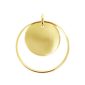Pendentif Ellipse médaille acier doré à personnaliser