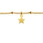 Chaîne de cheville maille boule alternée étoile acier doré