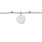 Chaîne de cheville maille boule alternée petite médaille acier à personnaliser