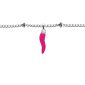 Bracelet maille boule alternée corne d'abondance en acier inoxydable argenté