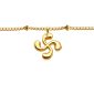 Bracelet maille boule alternée croix basque en acier inoxydable doré