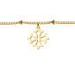 Bracelet maille boule alternée croix occitane en acier inoxydable doré