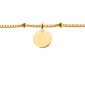 Bracelet maille boule alternée petite médaille acier doré à personnaliser