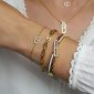 Bracelet chaînette pendentif maille marine OZ en acier inoxydable doré