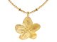 Collier maille boule alternée fleur en acier inoxydable doré