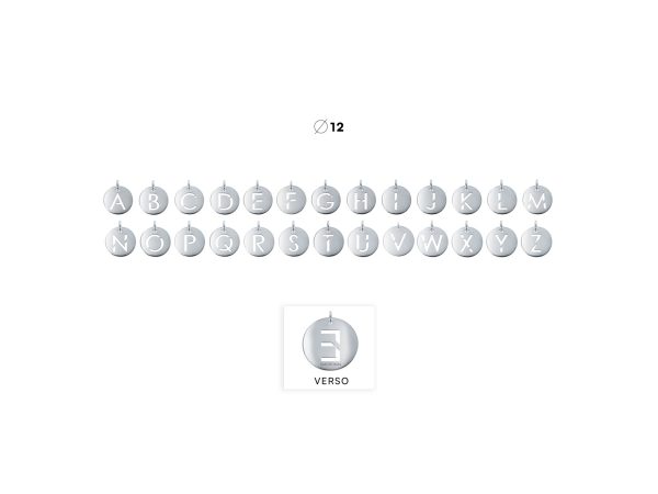 Bracelet chaînette avec pampille initiale découpée