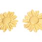 Boucles d'oreilles marguerite en acier inoxydable doré