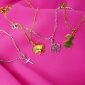 Chaîne de cheville maille boule alternée croix oxydes de zirconium blancs en acier inoxydable argenté