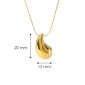 Collier goutte en acier inoxydable doré | Dimension : 20mm*12mm