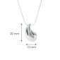 Collier goutte en acier inoxydable argenté | Dimension : 20mm*12mm