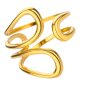 Bague ajustable forme géométrique en acier inoxydable doré