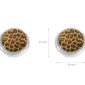 Boucles d'oreilles rondes motif léopard en acier inoxydable argenté