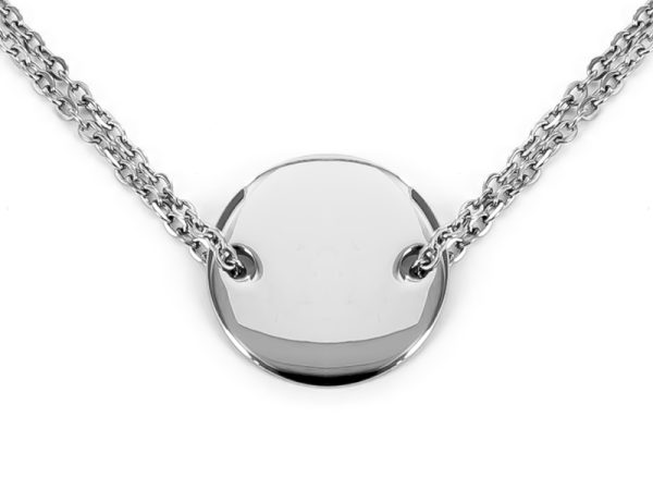 Collier médaille acier à personnaliser