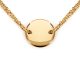 Collier médaille acier doré à personnaliser