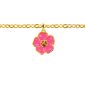 Bracelet chaînette fleur de sakura en acier inoxydable doré