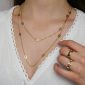 Collier sautoir maille marine en acier inoxydable doré