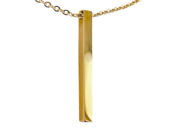 Collier prénoms lingot en acier à personnaliser pour lui