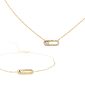 Bracelet trombone oxydes de zirconium et cœur nacre en acier inoxydable doré