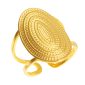 Bague ajustable bohème ethnique en acier inoxydable doré