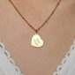 Collier maille boule alternée coeur à personnaliser