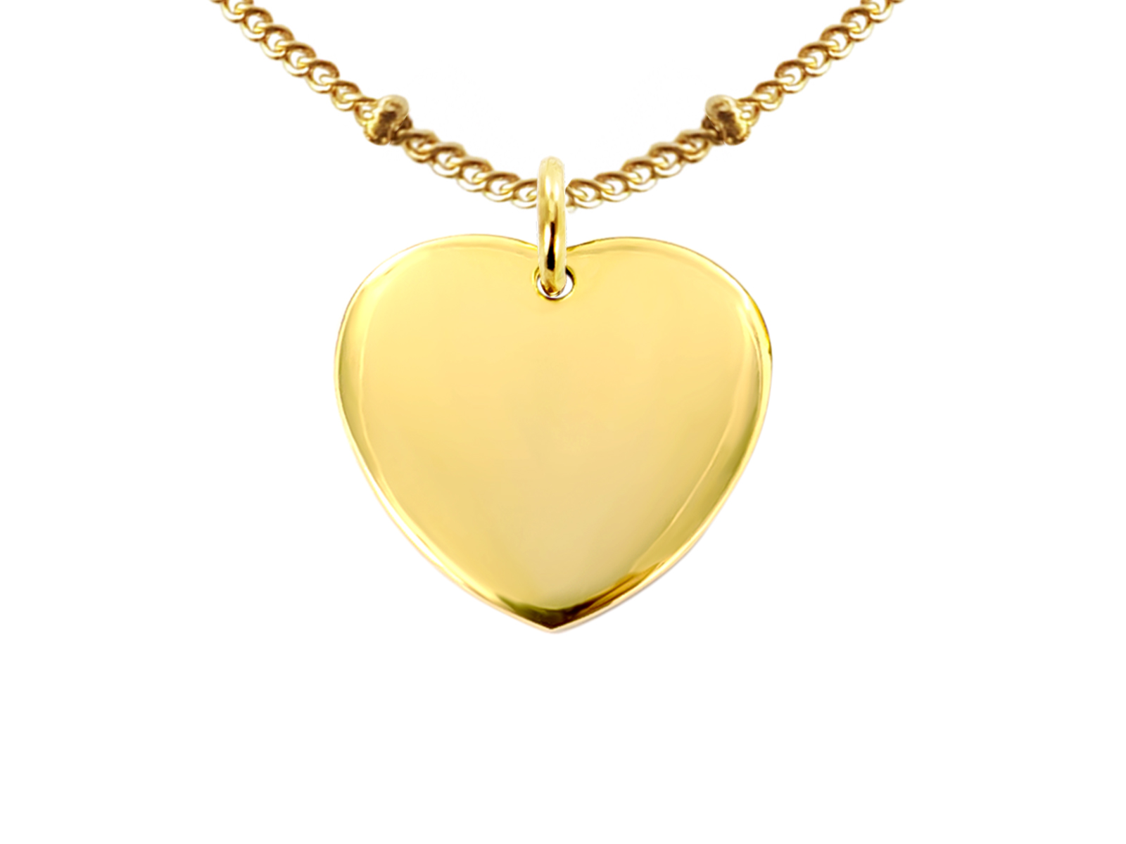 Collier maille boule alternée coeur à personnaliser